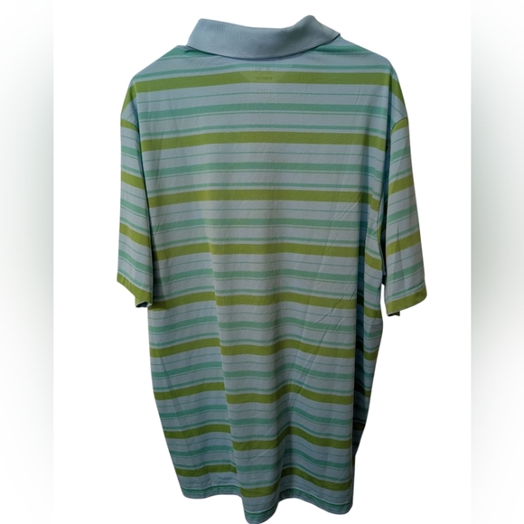 Adidas Climalite Green and Blue Polo Shirt - Picture 3 of 4